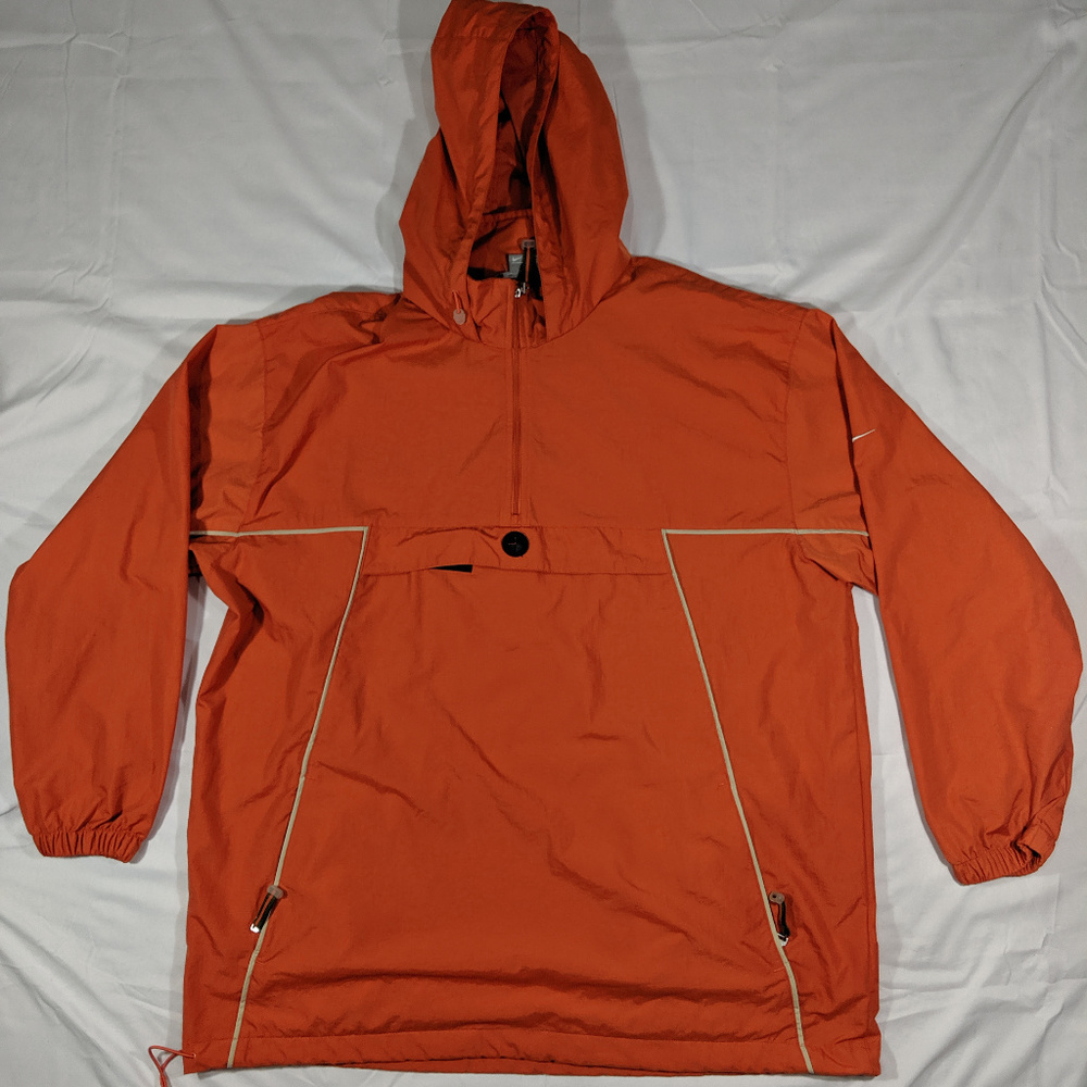 Nike orange pull over jacket